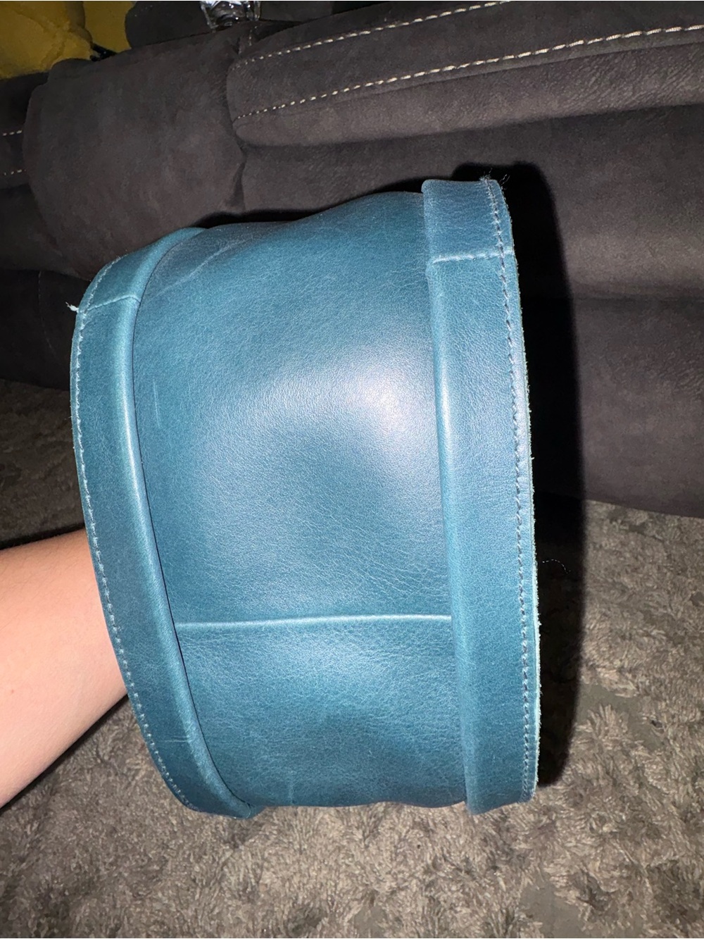 The Sydney Shoulder Bag Dark Teal Leather Classic Hobo - Picture 8 of 9